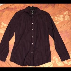 H&M Men’s Easy Iron Red & Black shirt